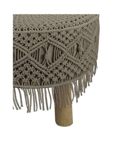 Tabouret en macramé  mastic