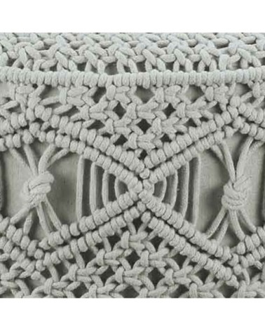 Tabouret en macramé  glacier