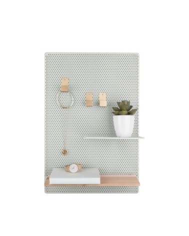 Panneau perforé en métal vert d'eau