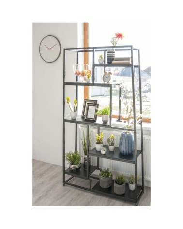 Étagère asymétrique en métal noir