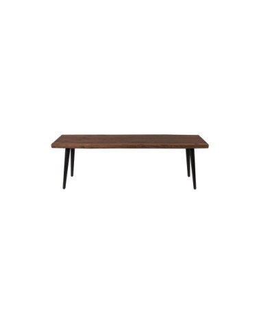 Banc design en noyer 140cm bois foncé