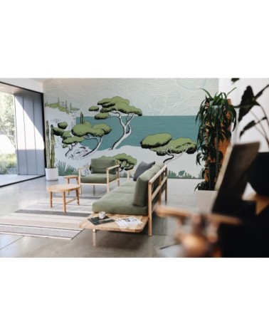 Papier peint panoramique calanques 340 x 250  blanc