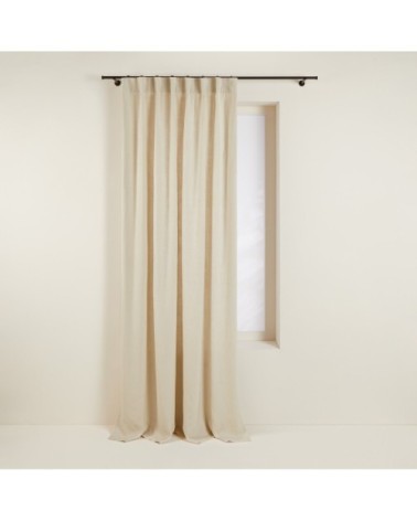Rideau à galon fronceur 140x350 cm Sable
