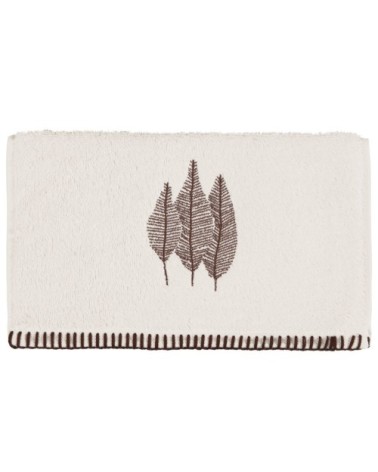 Lot de 2 serviettes invité en coton biologiqu ecru 30x50 cm