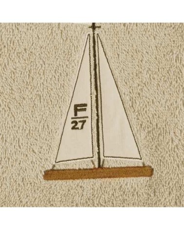 Lot de 2 serviettes invité en coton biologiqu ficelle 30x50 cm