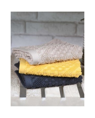 Lot de 2 serviettes invité en coton biologiqu corde 30x50 cm