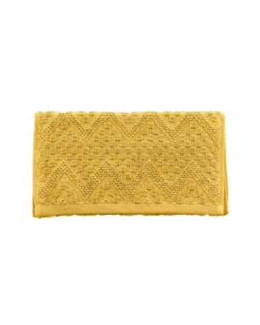 Lot de 2 serviettes invité en coton biologiqu miel 30x50 cm