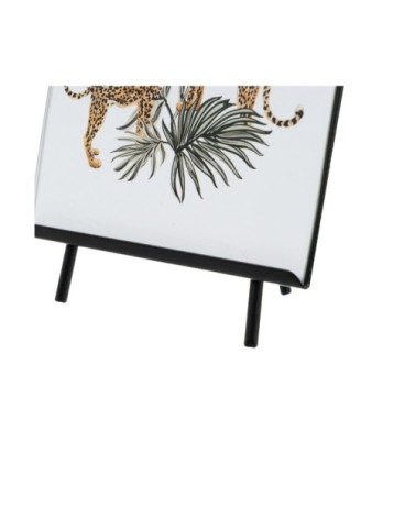 Cadre photo à poser en métal noir et verre 10x18,5cm