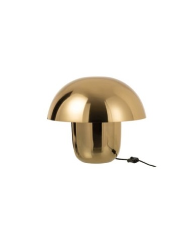 Lampe design champignon métal doré
