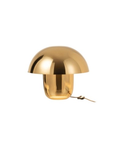 Lampe design champignon métal doré