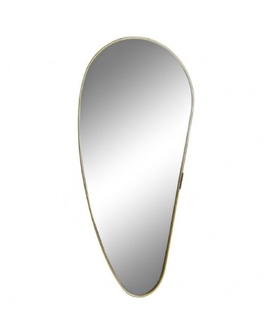 Miroir goutte en métal doré H40cm