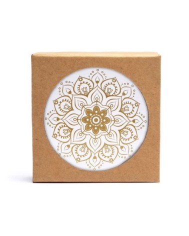 Sous-verres ronds blancs D10cm - Lot de 6