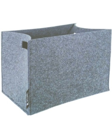Corbeille de rangement en feutre  gris perle M