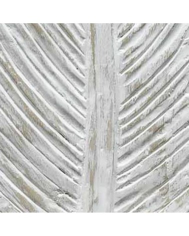 Feuille décorative en bois de manguier  blanc 25x10x69 cm