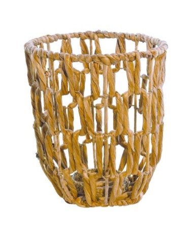 Photophore en jacinthe d'eau  naturel 23X23X26 cm