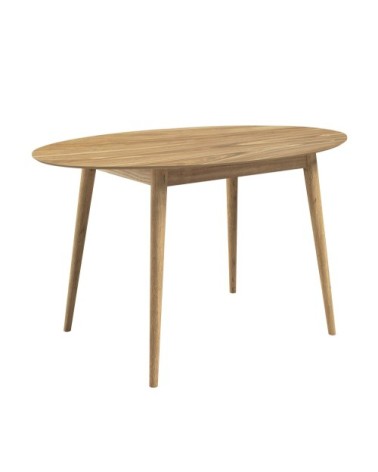 Table ovale 4 personnes en bois clair 130 cm