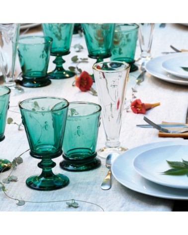 Flûtes et coupes  en verre transparent - lot de 6