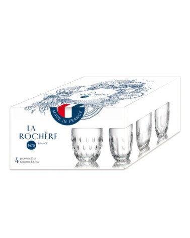 Verre à eau en verre transparent-l'unité- set de 4