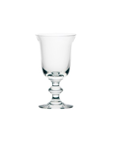 Verre à pied soufflé bouche  en verre transparent - lot de 6