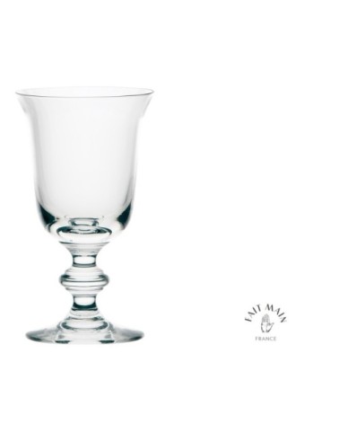 Verre à pied soufflé bouche  en verre transparent - lot de 6