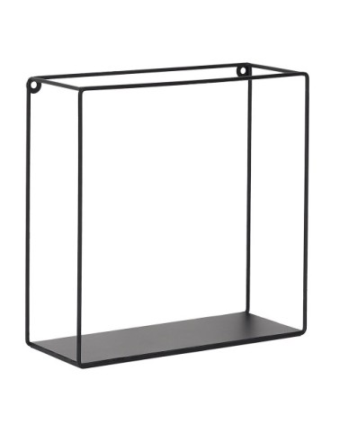 Lot de 3 étagères murales en métal - noir