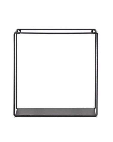 Lot de 3 étagères murales en métal - noir