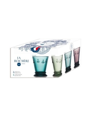 Verre à eau en verre -l'unité- set de 4