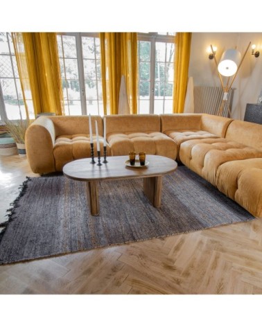 Tapis en cuir et coton 150x240 cm