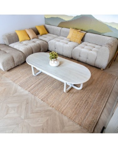 Tapis en jute et coton 240x170