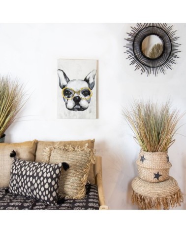 Toile imprimée bouledogue 40x60