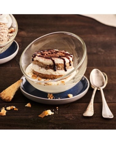 Coupe basse  en verre transparent - lot de 6