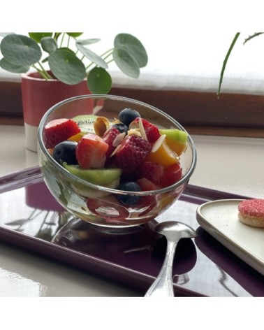 Coupe basse  en verre transparent - lot de 6