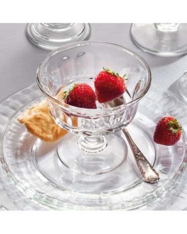 Coupe haute  en verre transparent - lot de 6