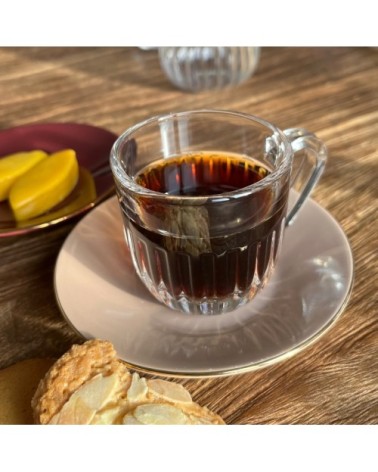 Tasse  en verre transparent - lot de 6