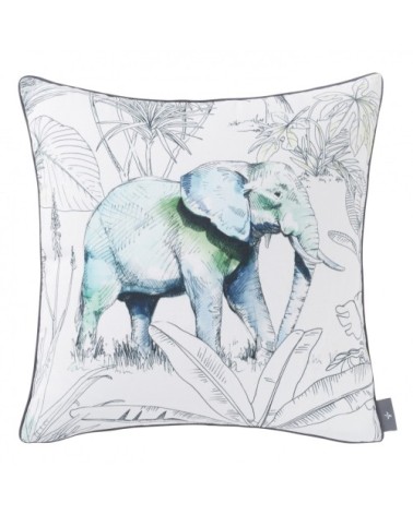 Coussin savane velours Blanc 47 x 47