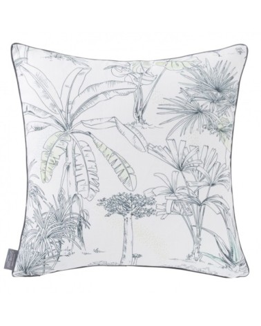 Coussin savane velours Blanc 47 x 47