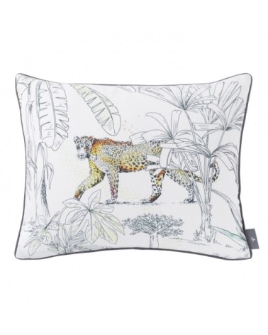 Coussin savane velours Blanc 37 x 47