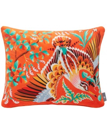 Coussin bécasse velours Orange 37 x 47