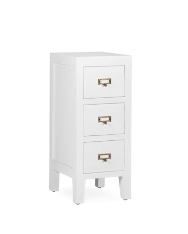 Table de chevet en bois blanc L 30 cm