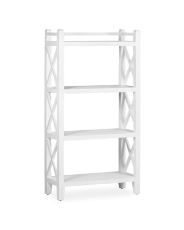 Bibliothèque en bois blanc H 150 cm