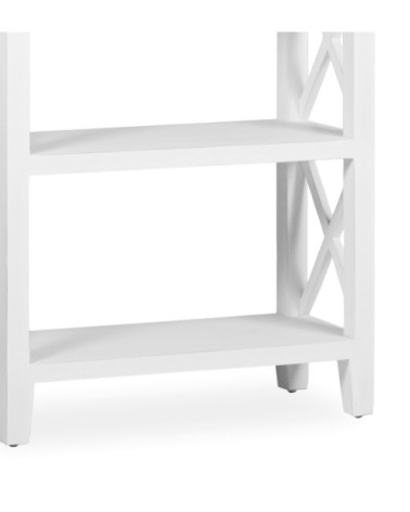 Bibliothèque en bois blanc H 150 cm