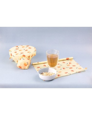 Rouleau de beewraps :  motif fruits  100 cm x 32 cm