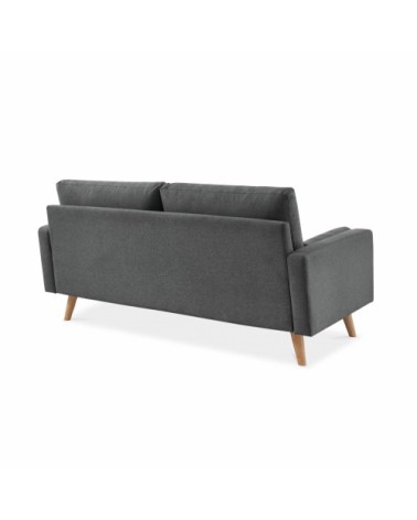 Canapé scandinave 3 places en tissu gris foncé droit