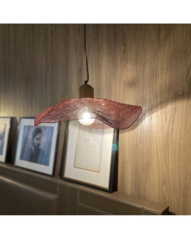 Suspension en cuivre crochetée à la main 45cm