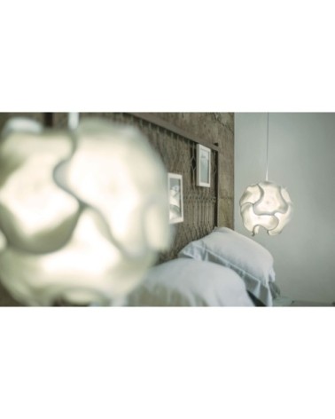 Suspension fabriquée à la main en zipper ivoire D38