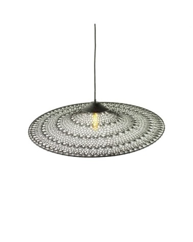 Suspension en métal noir crocheté à la main 80cm