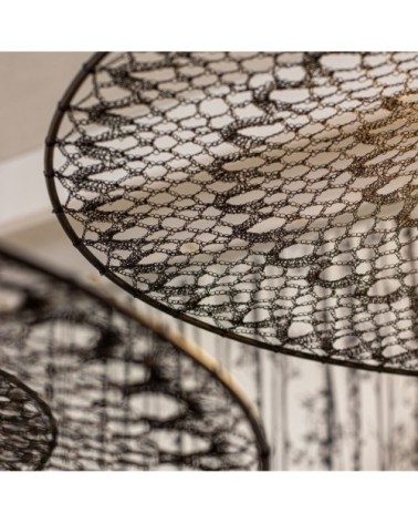 Suspension en métal noir crocheté à la main 80cm