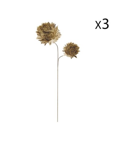 Set de 3 fleurs en plumes de canard