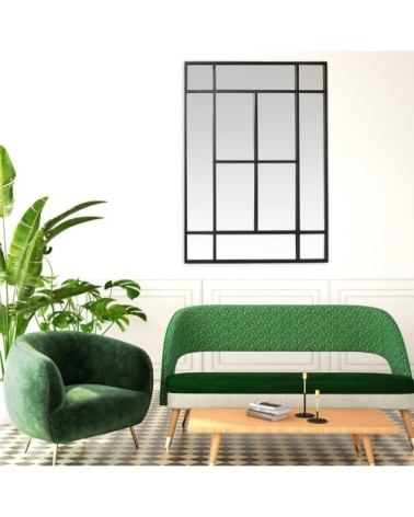 Miroir fenêtre en métal 140x100cm