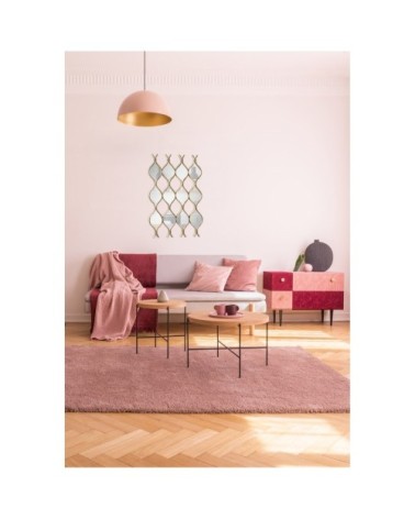 Miroir zig zag en 4 parties métal doré 96,5x62cm